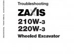 repair manual Hitachi Zaxis 210W-3 & 220W-3 Hydraulic Excavator Set of PDF Manuals - 3