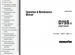 repair manual Komatsu D75S-5 Bulldozers Operation & Maintenance & Shop Manuals PDF - 3