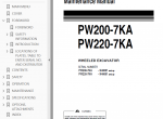 repair manual Komatsu Hydraulic Excavator PW200-7K, PW220-7K PDF Manuals - 3