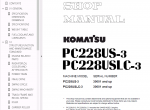 repair manual Komatsu PC228US,PC228USLC-1,2,3 Hydraulic Excavators PDF Set Manuals - 4