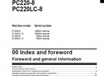 repair manual Komatsu Hydraulic Excavator Galeo PC200-8, PC200LC-8, PC220-8, PC220LC-8 Shop Manual PDF - 3