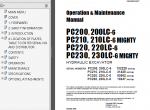 repair manual Komatsu Hydraulic Excavators PC200-210-220-230-240-250-6 Set of PDF Manuals - 6