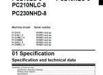 repair manual Komatsu PC210/210LC/210NLC-8 PC230NHD-8 PC240LC/240NLC-8 Hydraulic Excavator Shop Manual PDF - 1