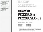 repair manual Komatsu PC228US,PC228USLC-1,2,3 Hydraulic Excavators PDF Set Manuals - 3