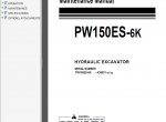 repair manual Komatsu PW150ES-6K Hydraulic Excavator Operation & Maintenance & Shop Manual PDF - 1