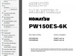 repair manual Komatsu PW150ES-6K Hydraulic Excavator Operation & Maintenance & Shop Manual PDF - 2