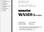 repair manual Komatsu WA180-3 & WA180-3 (EU) Wheel Loaders Shop Manuals PDF - 5