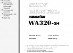 repair manual Komatsu WA320-3 WA320-5 WA320-5H Wheel Loaders Shop Manuals PDF - 4