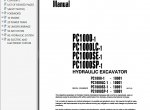 repair manual Komatsu CSS Service Construction - Crawler Excavators PC300-5 - PC1250SP-8 - 6
