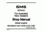 repair manual Mitsubishi FUSO 6M6 - 1