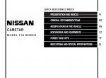 repair manual Nissan Cabstar F24 Service Manual - 6