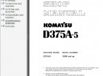 repair manual Komatsu CSS Service Mining - Engines & Bulldozers D375 - D475 - D575 - 5