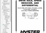 repair manual Hyster Class 1 For E098 (E70Z, E80Z, E100ZZS, E120Z) Electric Motor Rider Trucks PDF Manual - 2