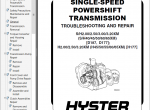 repair manual Hyster Class 4 For D187 (S40-65XM) Internal Combustion Engine Trucks PDF Manual - 3
