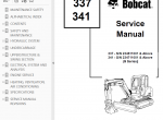 repair manual Bobcat 337, 341 Excavators G Series Service Manual PDF - 3