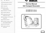 repair manual Bobcat 442 Compact Excavator Service Manual PDF - 2