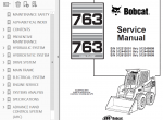 repair manual Bobcat 763, 763 High Flow Loaders Service Manual PDF - 2
