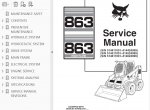 repair manual Bobcat 863, 863 High Flow Skid Steer Loaders Service Manual PDF - 2