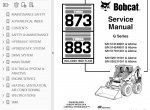 repair manual Bobcat 873, 883 Turbo HF Loaders G Series Service Manual PDF - 2