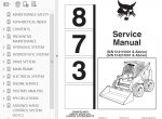 repair manual Bobcat 873 Skid Steer Loader Service Manual PDF - 2