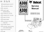 repair manual Bobcat A300 Turbo, A300 Turbo High Flow Skid Steer Loaders Service Manual PDF - 1