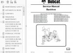 repair manual Bobcat Backhoe 406, 506, 607, 709, 709FDS, 8811, MO6 Service Manual PDF - 2