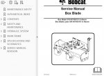 repair manual Bobcat Box Blade Service Manual PDF - 2