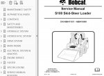 repair manual Bobcat S100 Skid-Steer Loader Service Manual PDF - 1