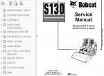 repair manual Bobcat S130 Skid Steer Loader Service Manual PDF - 1