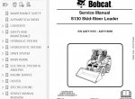 repair manual Bobcat S130 Skid Steer Loader Service Manual PDF - 3