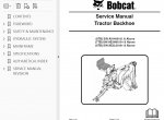 repair manual Bobcat 6TB, 7TB, 8TB Tractor Backhoe Service Manuals PDF - 2