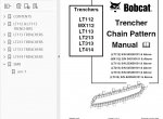 repair manual Bobcat LT112, MX112, LT113, LT213, LT313, LT414 Trencher Service Manual PDF - 2