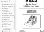 repair manual Bobcat S205 Skid-Steer Loader Service Manual PDF - 2