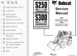 repair manual Bobcat S250 Turbo, S300 Turbo High Flow Loaders Service Manual PDF - 2