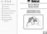 repair manual Bobcat SG30, SG60, SGX60 Stump Grinders Service Manual PDF - 2