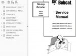 repair manual Bobcat SG30, SG60, SGX60 Stump Grinders Service Manual PDF - 3