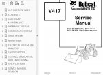 repair manual Bobcat V417 VersaHANDLER Service Manual PDF - 2