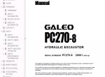 repair manual Komatsu Hydraulic Excavator Galeo PC270-8 Set Manuals of PDF - 1