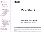 repair manual Komatsu Hydraulic Excavator PC270-6 Set Manuals of PDF - 1