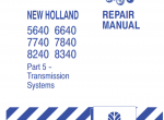 repair manual New Holland 40 series 5640 6640 7740 8240 8340 set of Manuals PDF - 1