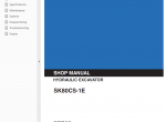 repair manual Kobelco SK80CS-1E Hydraulic Excavator PDF Set of Manuals - 6