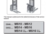 repair manual Yale C852 (MS14-MS16) Truck PDF Parts Information - 1