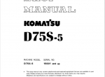 repair manual Komatsu Crawer Dozer D75S-5 Shop Manual PDF - 1