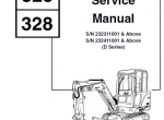 repair manual Bobcat 325, 328 Excavator D Series Service Manual PDF - 7