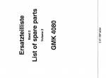 spare parts catalog Grove Truck Crane GMK 4080 List of Spare Parts Volume1 + Volume2 PDF - 3