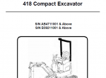 repair manual Bobcat 418 Compact Excavator Service Manual PDF - 7