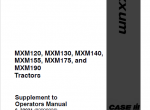 repair manual Case MXM 120/130/140/155/175/190 Tractors PDF Operators Manual - 3
