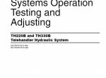 repair manual Caterpillar Telehandler TH220B, TH330B Hydraulic System Schematic Manual PDF - 2