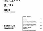 repair manual FiatAllis Crawler Loader Dozer Tractor FL14-FL14B, 14-14B, 150C Service Manual PDF - 1