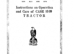 repair manual CASE 12-20 Tractor Instructions on Operation and Care pdf Operators manual - 1